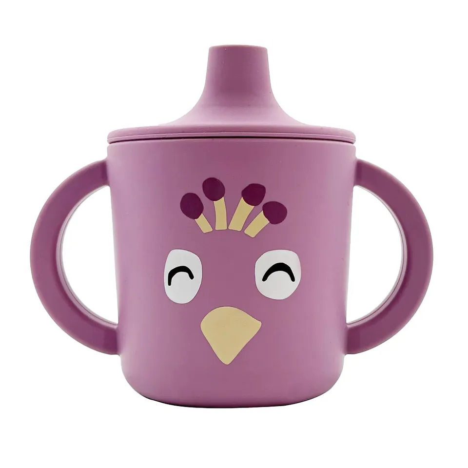 Trixie Baby Tasses et gobelets Mrs. Peacock tasse d’apprentissage en silicone