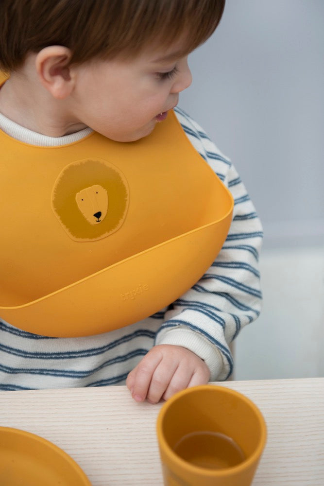 Trixie Baby Bavoirs Bavoir silicone 2-pack Mr. Lion