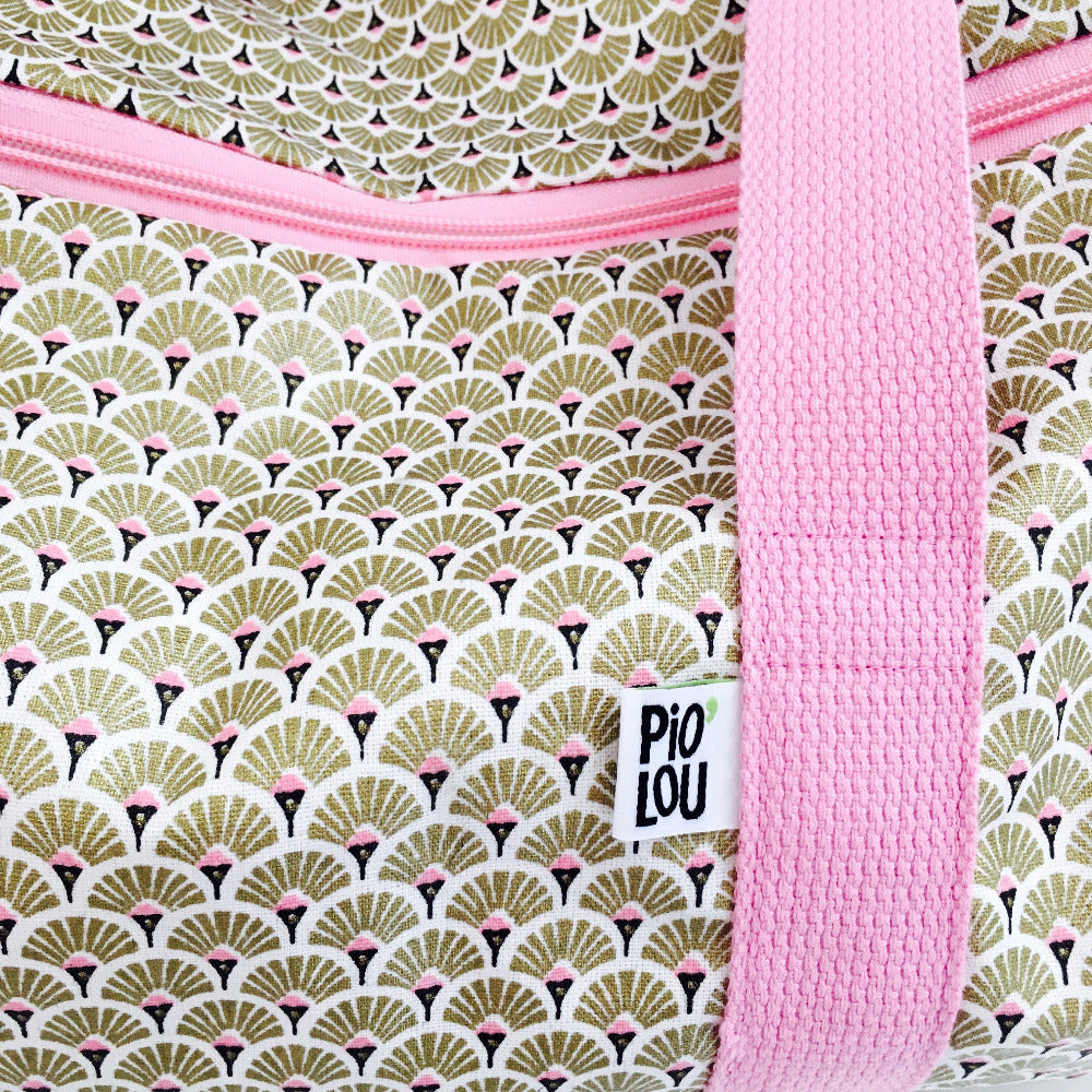 PIOLOU Le Sac Sac polochon rose doré imperméable