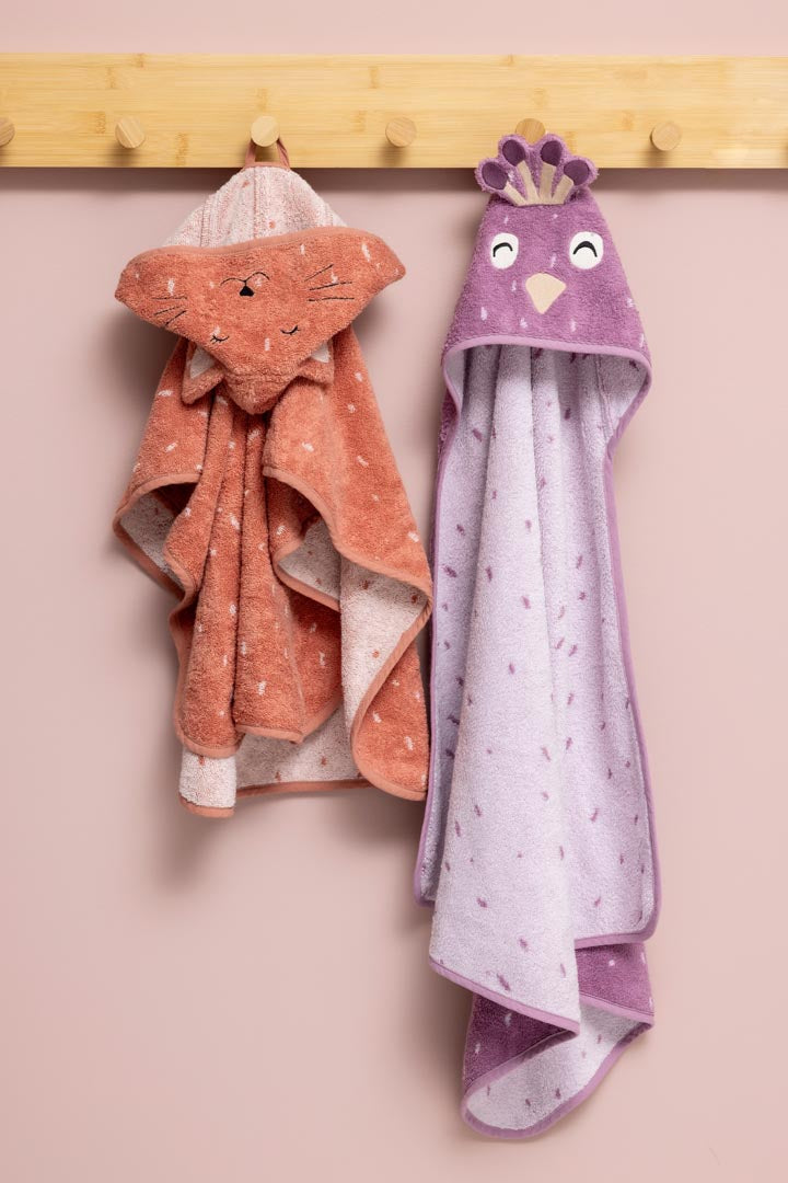 Trixie Baby Capes de bain Mrs. Peacock cape de bain 70 x 130 cm coton bio