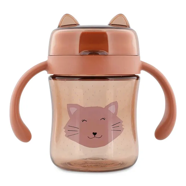 Trixie Baby Tasses et gobelets Gobelet 360° avec poignées Mrs. Cat anti-fuite
