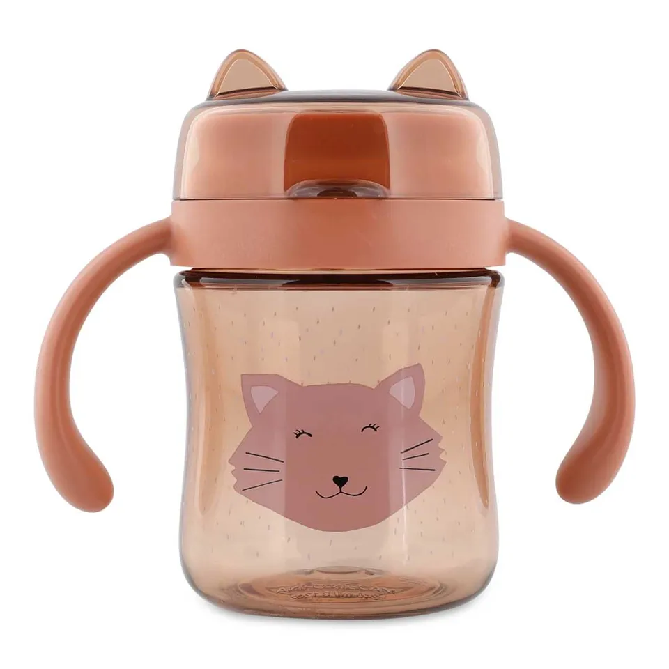 Trixie Baby Tasses et gobelets Gobelet 360° avec poignées Mrs. Cat anti-fuite
