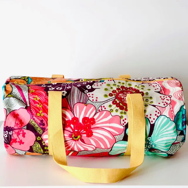 PIOLOU Le Sac Sac Polochon fleuri sac week-end jaune
