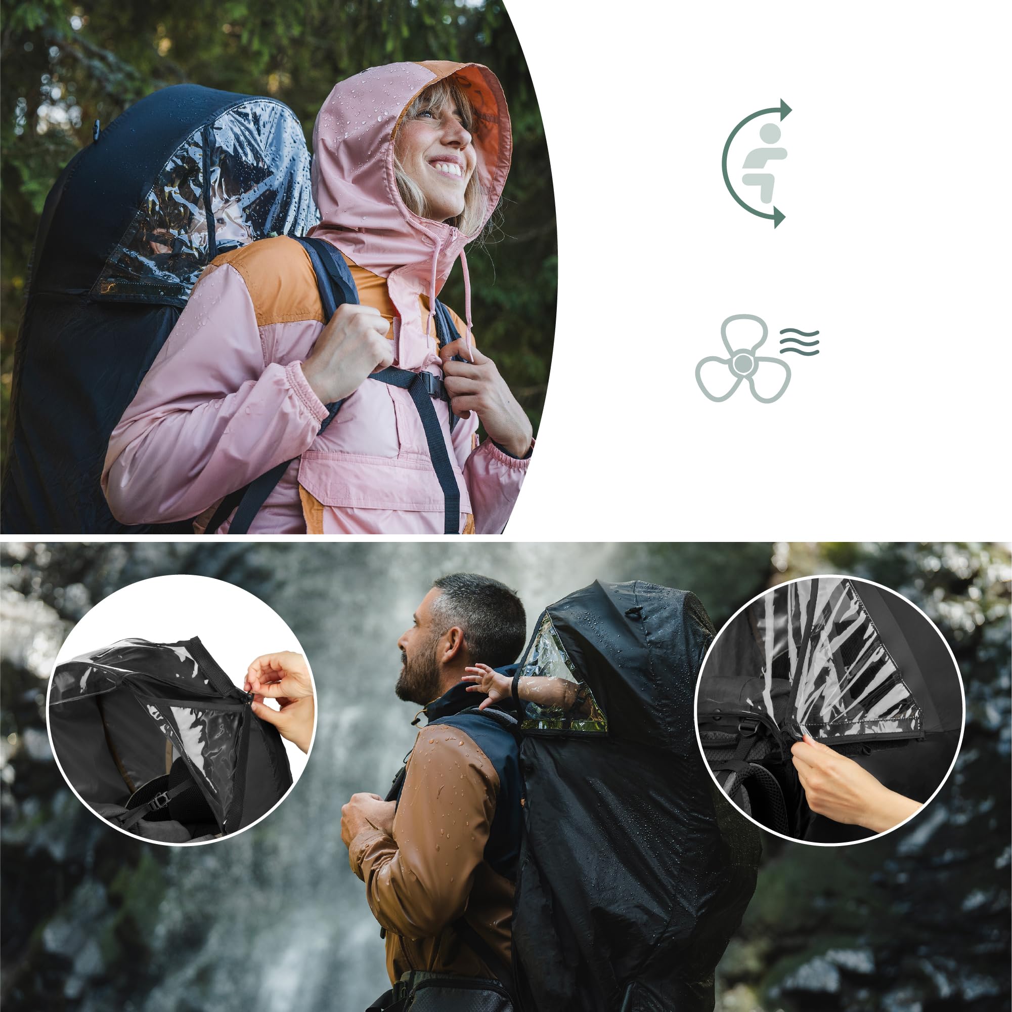 Babymoov Moov & Hike housse de pluie intégrale nylon 70D