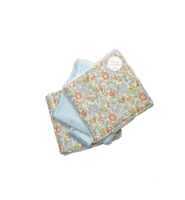 Rose et rêves dorés Betsy Ann blue lingettes lavables lot de 3 coton bambou