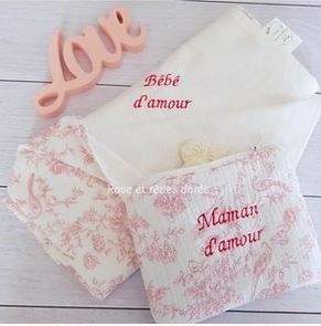 Rose et rêves dorés Coffrets cadeaux Duo maman et bébé d’amour