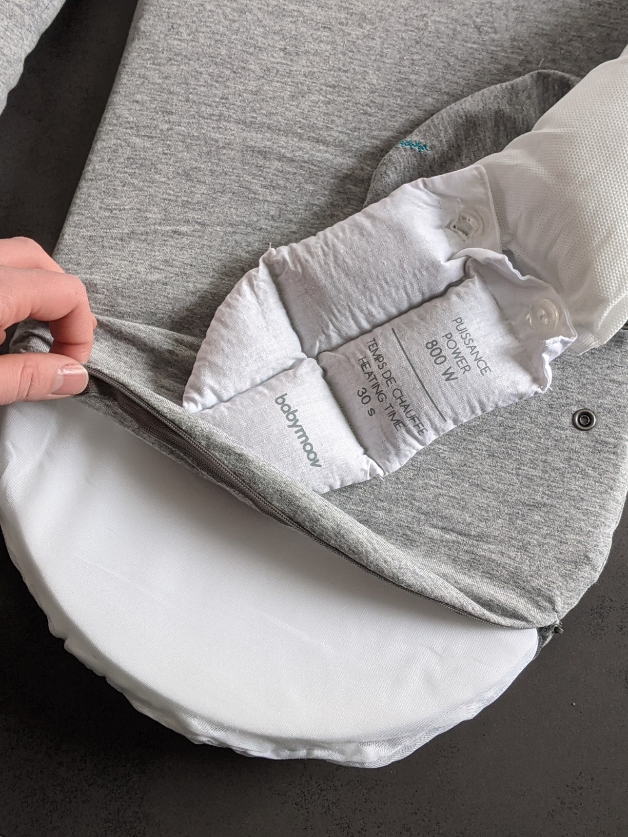 Babymoov Swoon CloudNest réducteur anti-coliques avec bouillotte intégrée coton bio