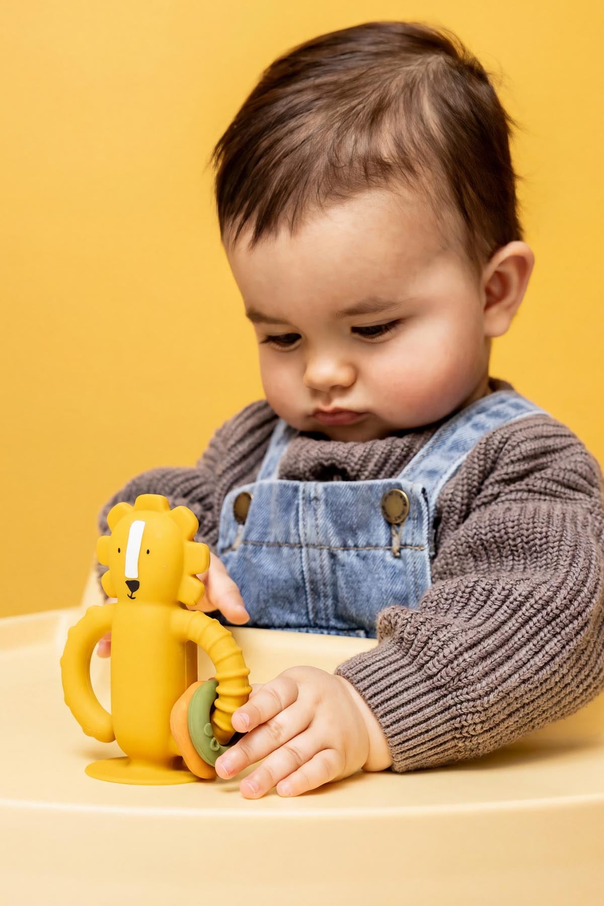 Trixie Baby Jouets sensoriels Jouet sensoriel en silicone avec ventouse Mr. Lion