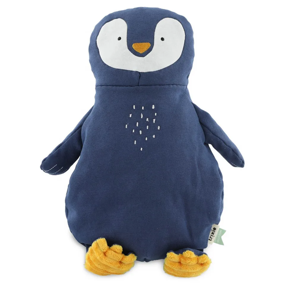 Trixie Baby Premiers jouets Mr. Penguin grande peluche 38 cm coton biologique