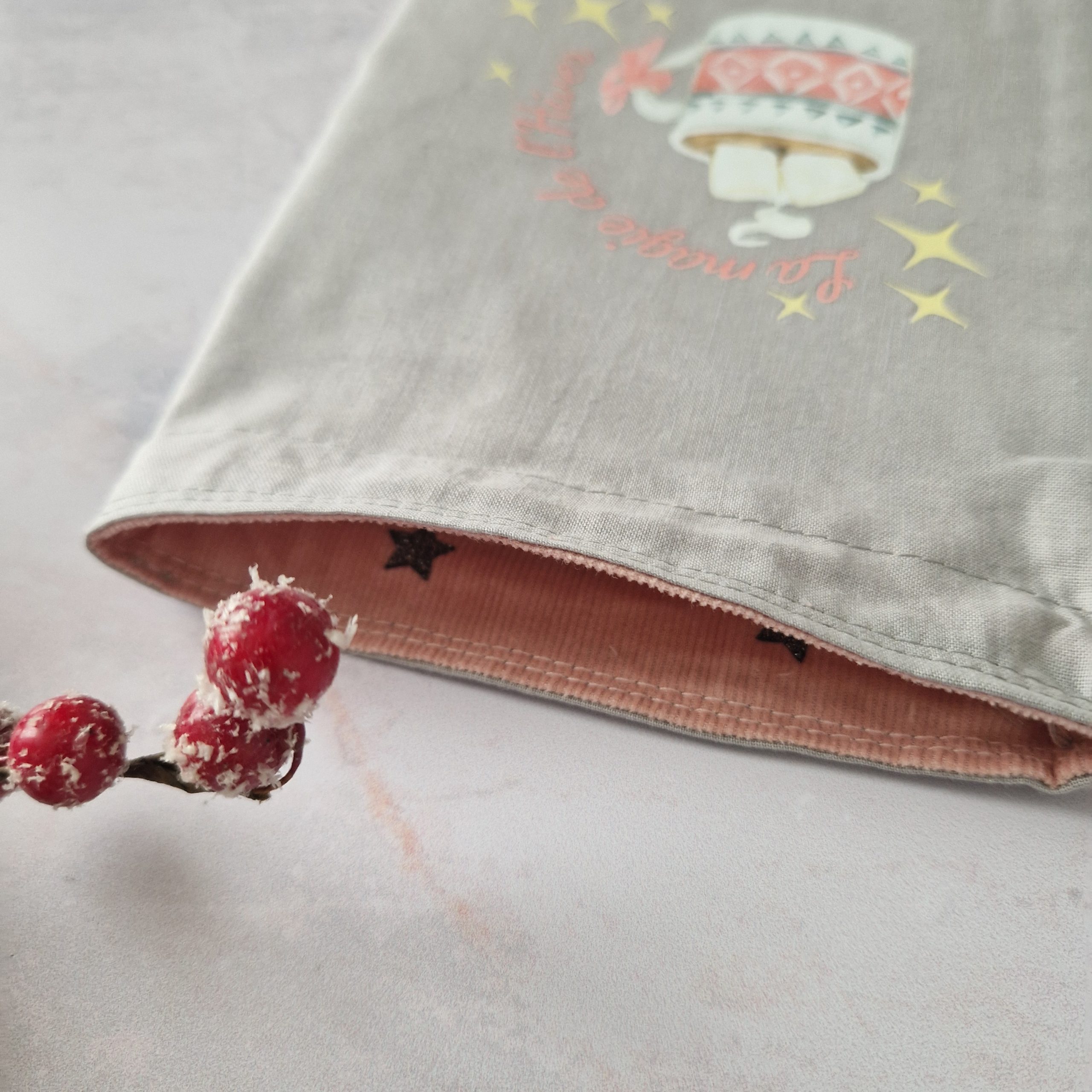Rose et rêves dorés Noël Écrin Magique mini pochon cadeau doublé