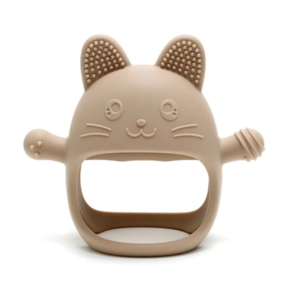 Baby-Crea Anneau de dentition bébé chat rose en silicone sans BPA