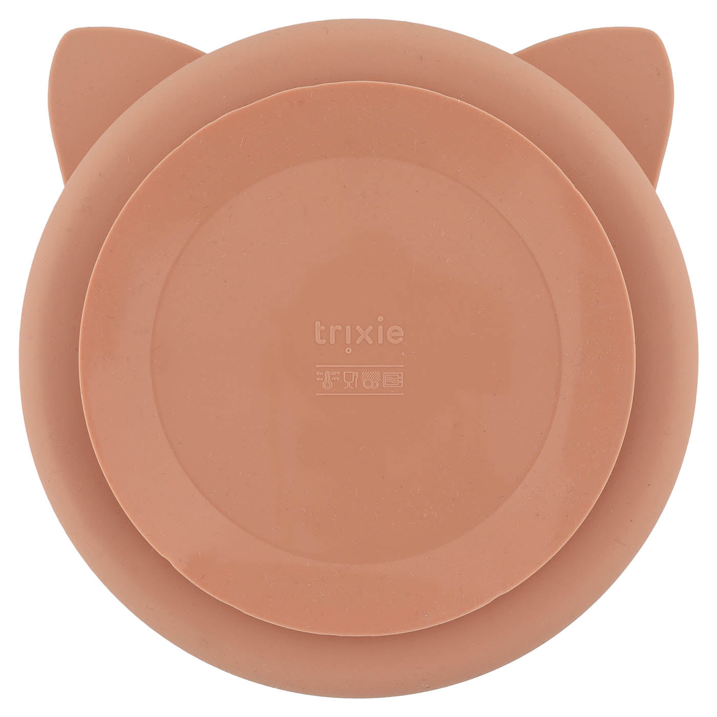Trixie Baby Vaisselle Assiette avec ventouse en silicone et compartiments Mrs. Cat