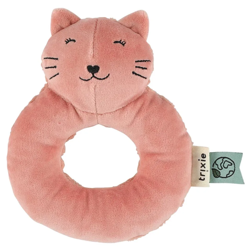 Trixie Baby Premiers jouets Hochet Mrs. Cat avec clochette