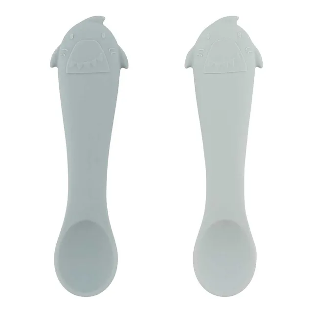 Trixie Baby Couverts Premières cuillères pour bébé, 2 pièces en silicone