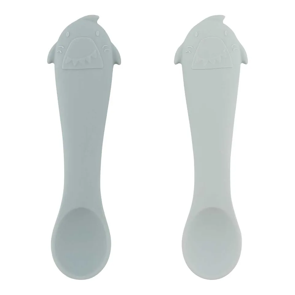 Trixie Baby Couverts Premières cuillères pour bébé, 2 pièces en silicone