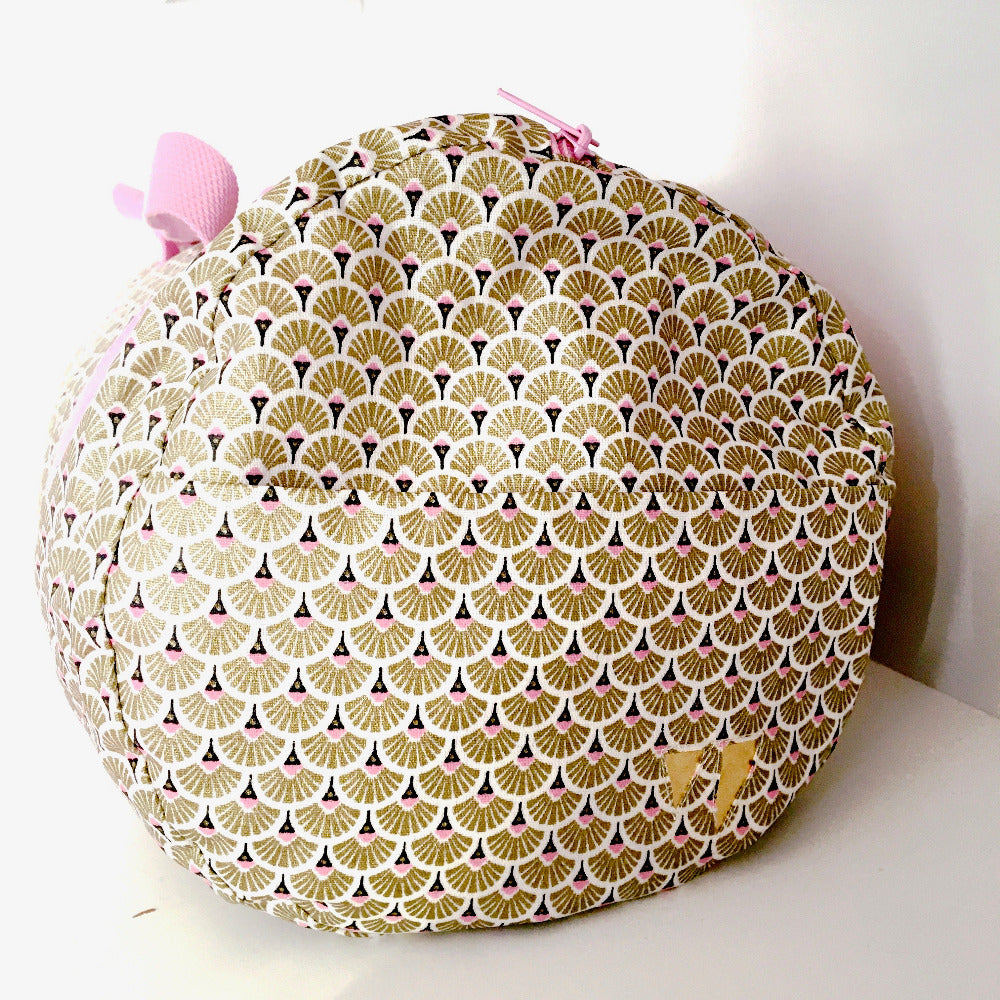PIOLOU Le Sac Sac polochon rose doré imperméable
