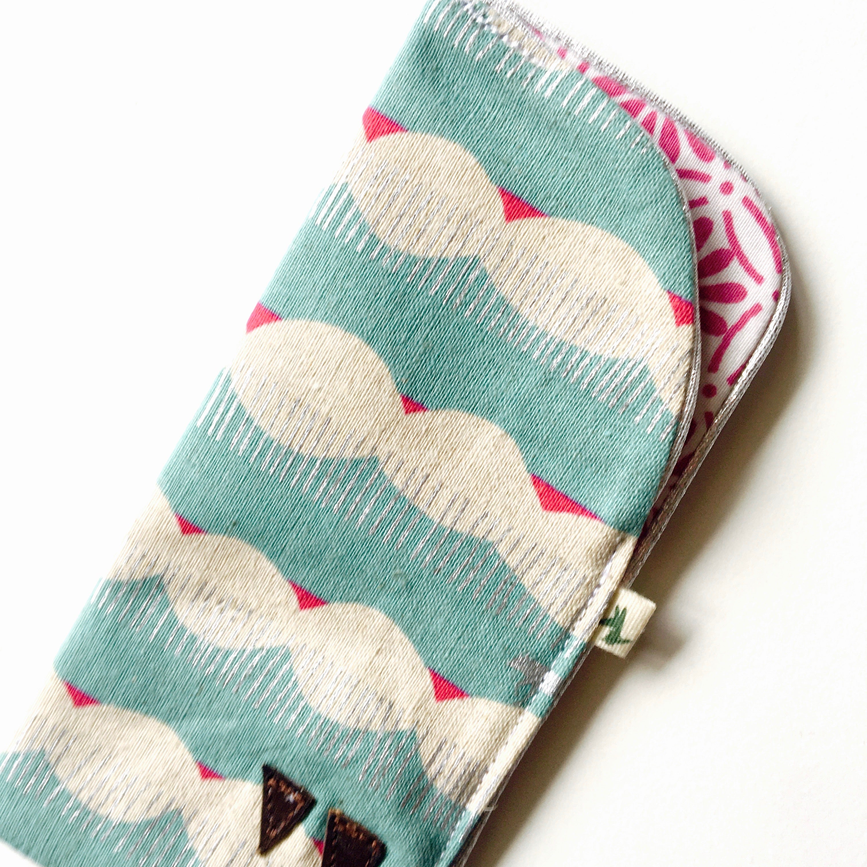 PIOLOU L'etui à Lunettes Etui à lunettes bleu turquoise loup argenté