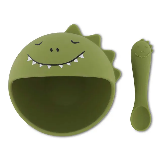 Trixie Baby Sets de repas Premier set repas bébé Mr. Dino en silicone