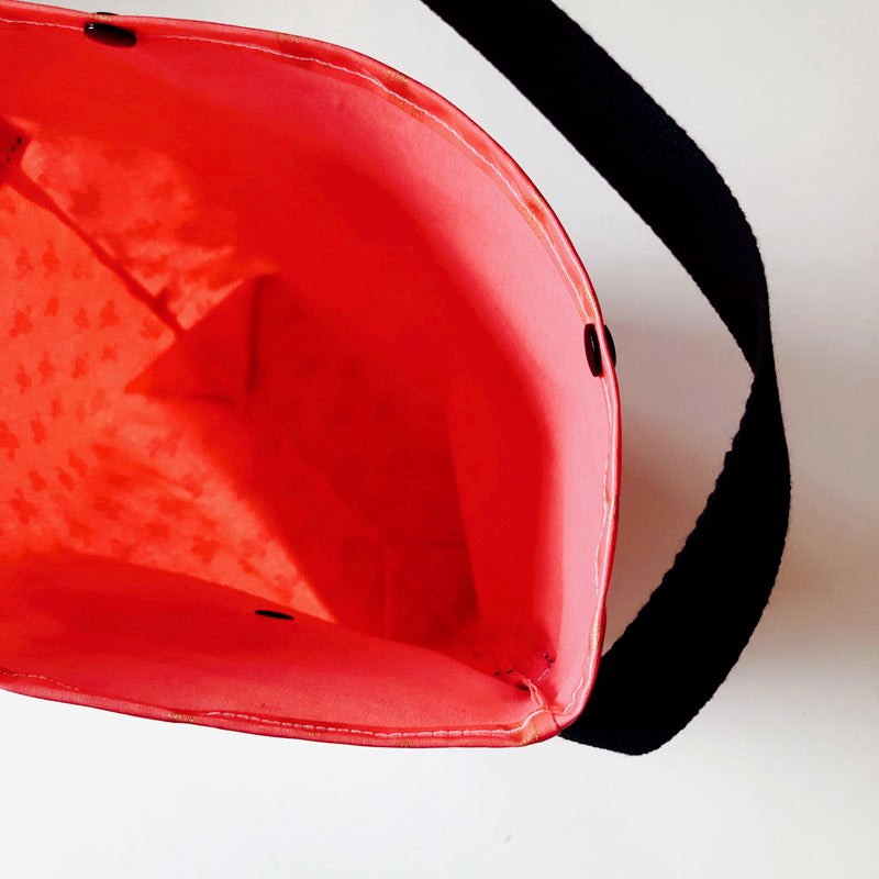 PIOLOU Le Lunch-Bag GM lunch bag rose corail enduit