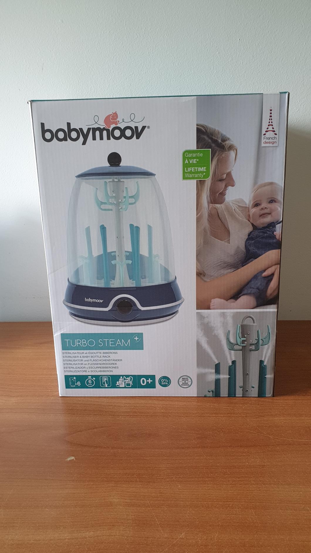 Babymoov Turbo Steam Plus stérilisateur vapeur 2 en 1 pour biberons