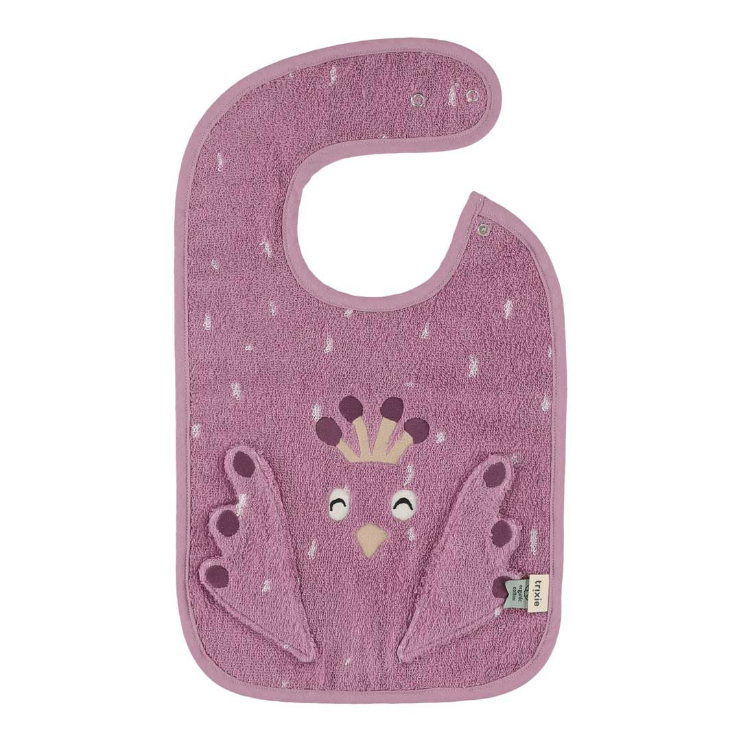 Trixie Baby Bavoirs Mrs. Peacock bavoir en coton bio