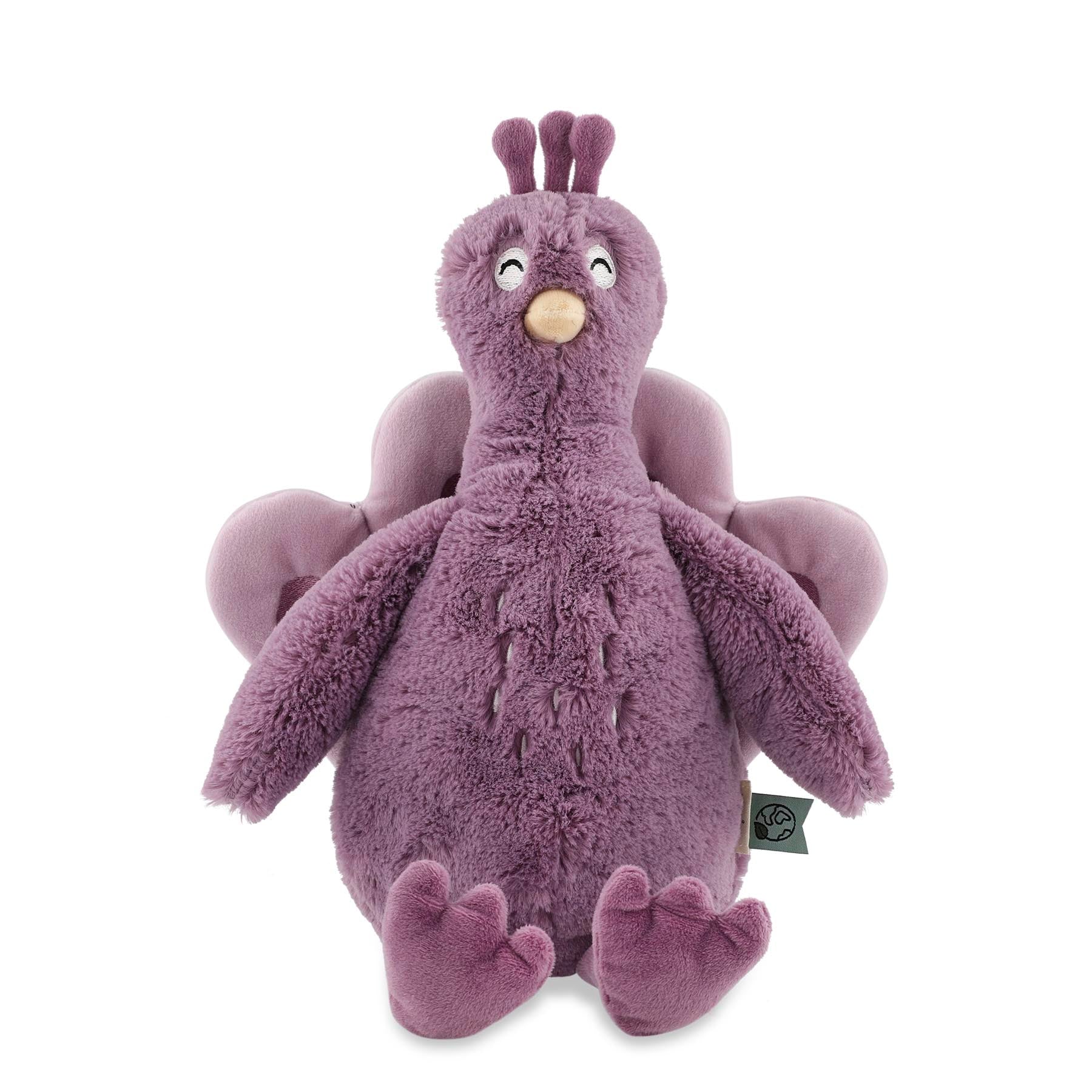 Trixie Baby Premiers jouets Mrs. Peacock peluche, matières recyclées