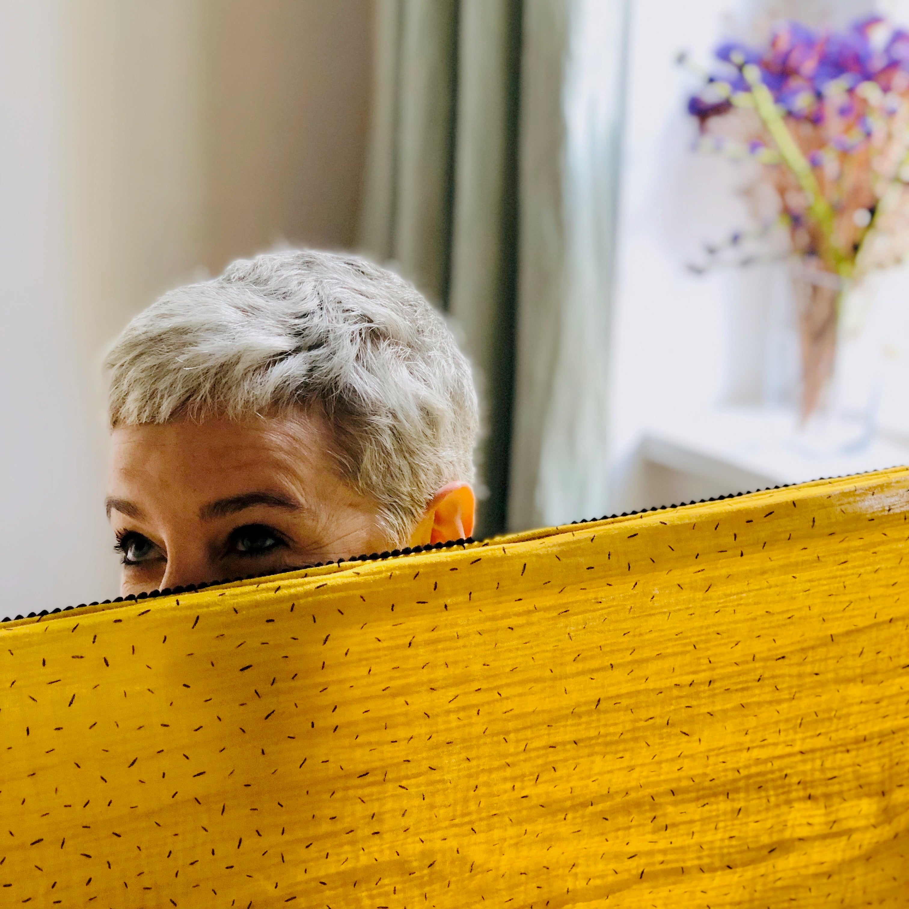 PIOLOU Le foulard foulard jaune 50 x 170 cm en double gaze