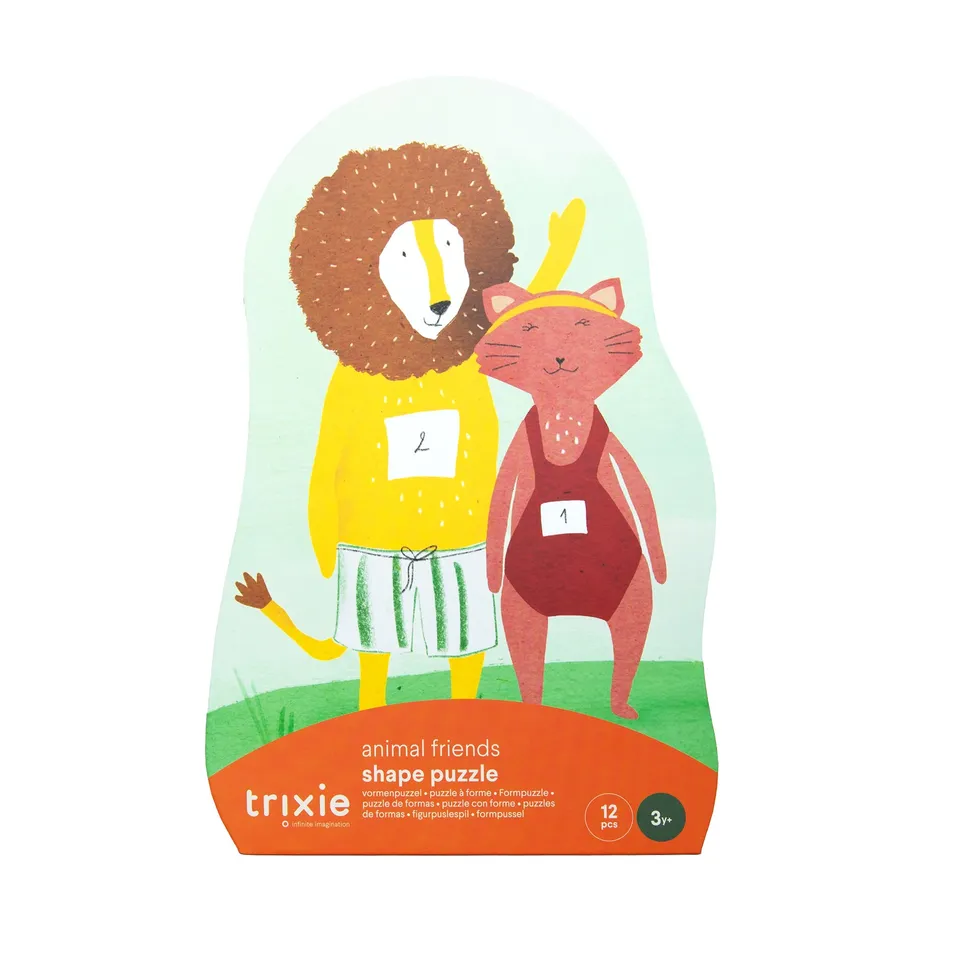 Trixie Baby Jeux, puzzles & livres Puzzle à forme Amis des animaux 12 pièces grandes pièces