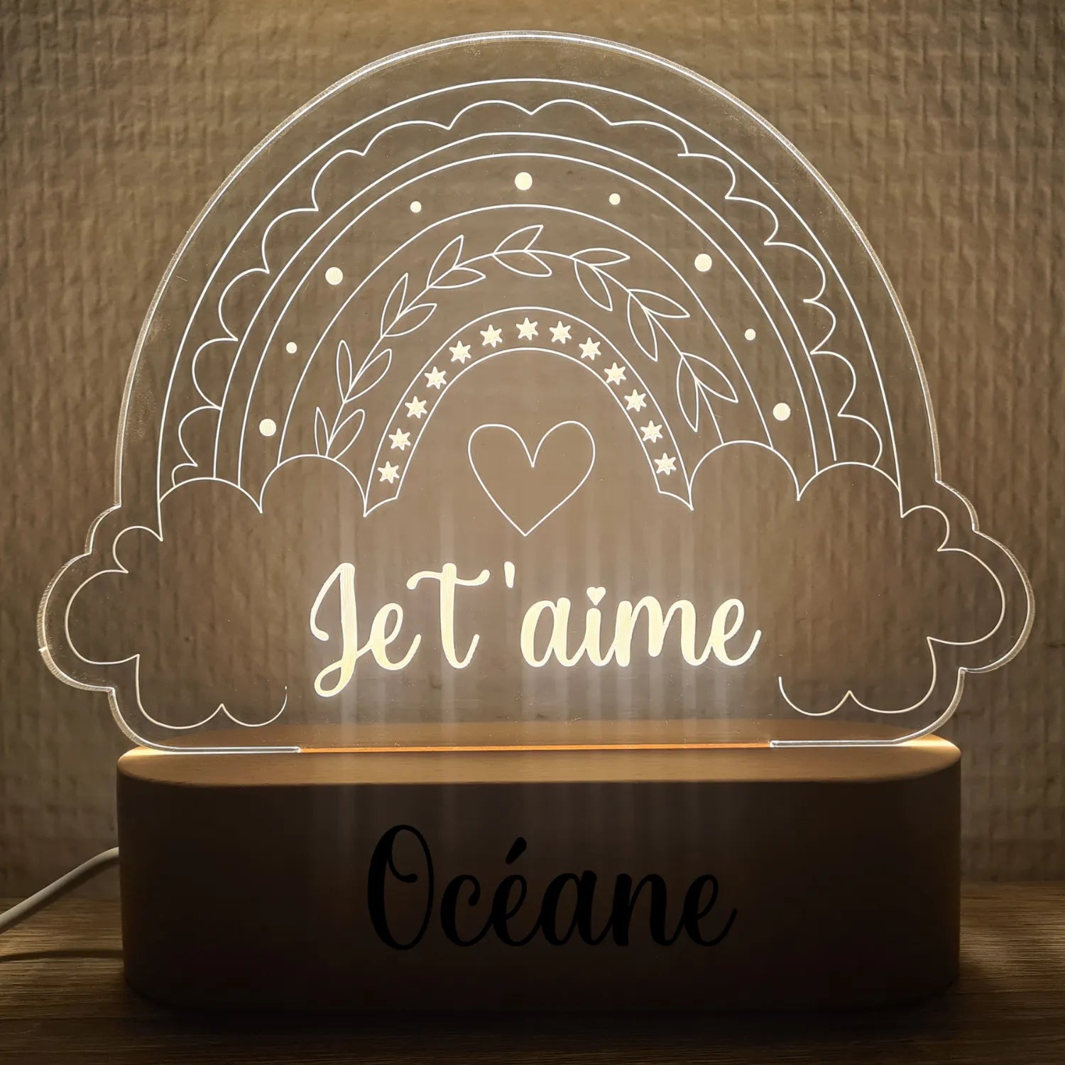 Baby-Crea Veilleuse Bébé Personnalisée veilleuse avec prénom