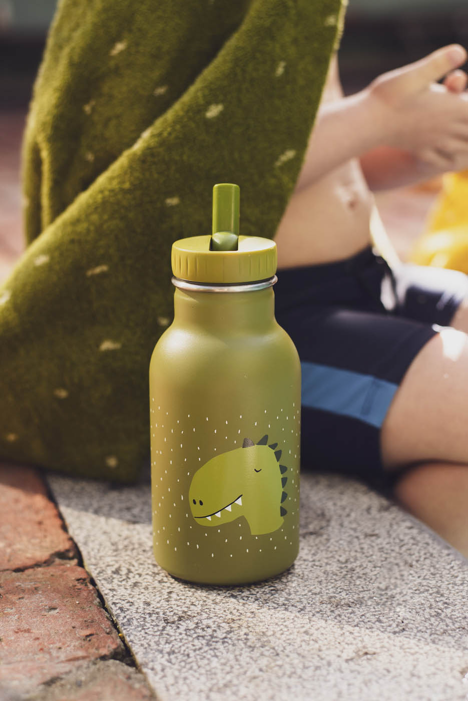 Trixie Baby En déplacement Gourde 350 ml Mr. Dino en acier inoxydable