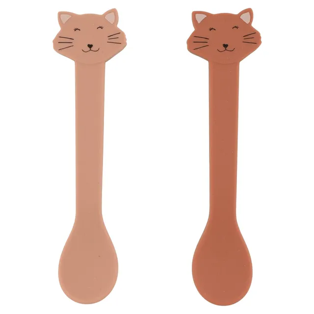 Trixie Baby Couverts Cuillère silicone Mrs. Cat, lot de 2