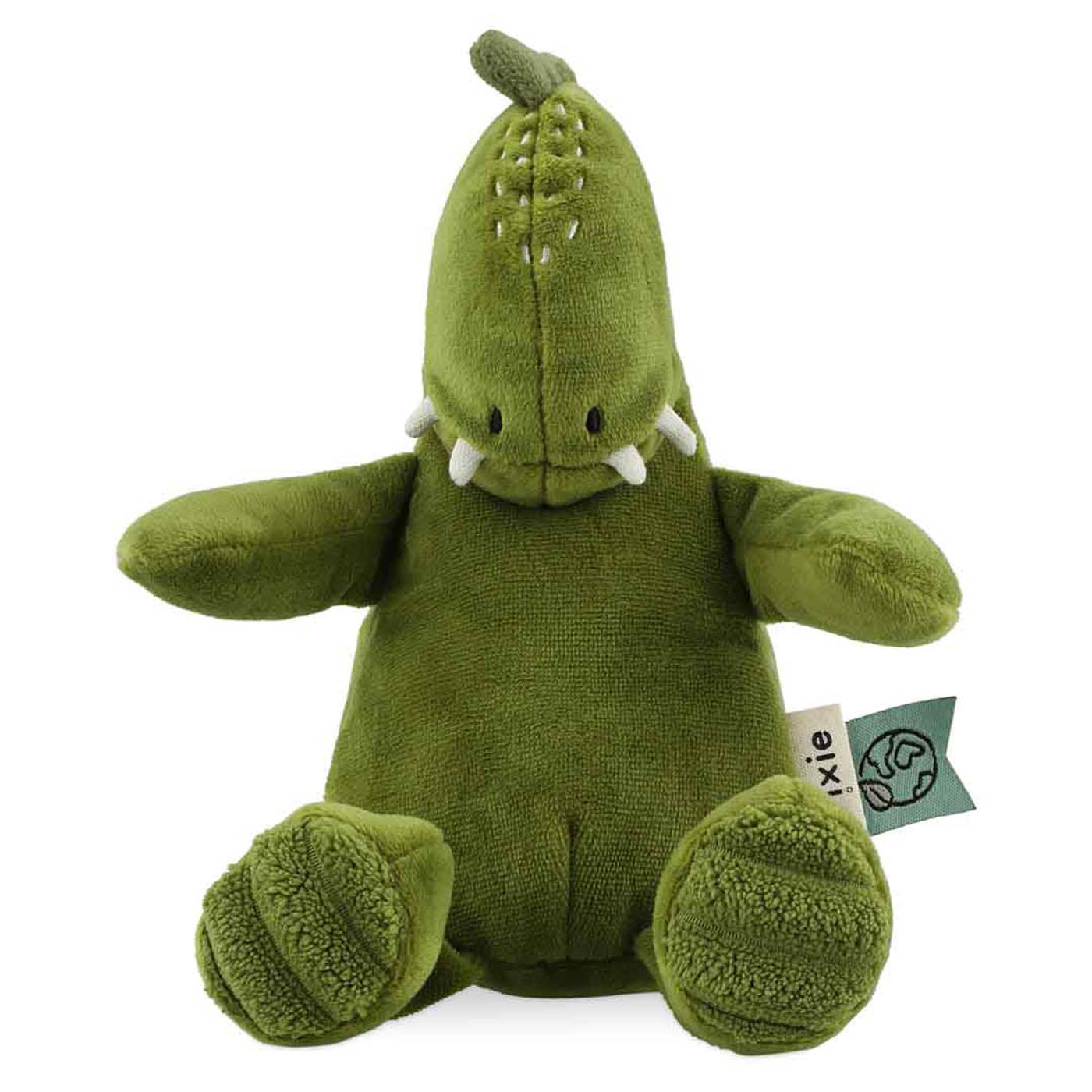 Trixie Baby Premiers jouets Peluche bébé Mr. Dino en tissu recyclé