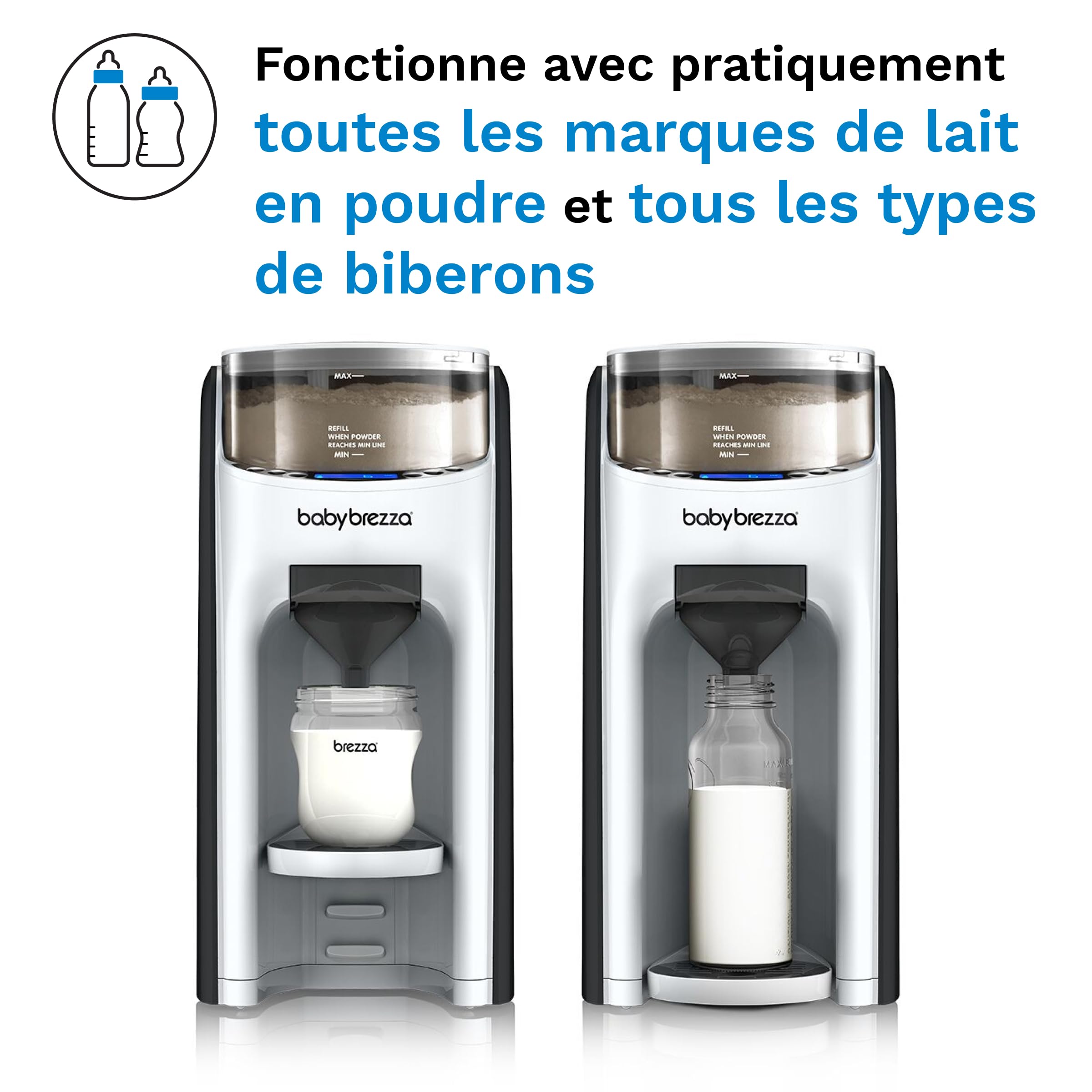 Baby Brezza Formula Pro Advanced préparateur de biberon noir et blanc automatique