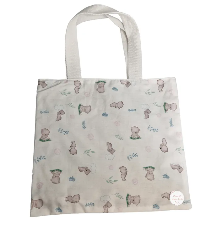 Rose et rêves dorés Sacs divers tote bag enfant réversible Intemporels orsi roses