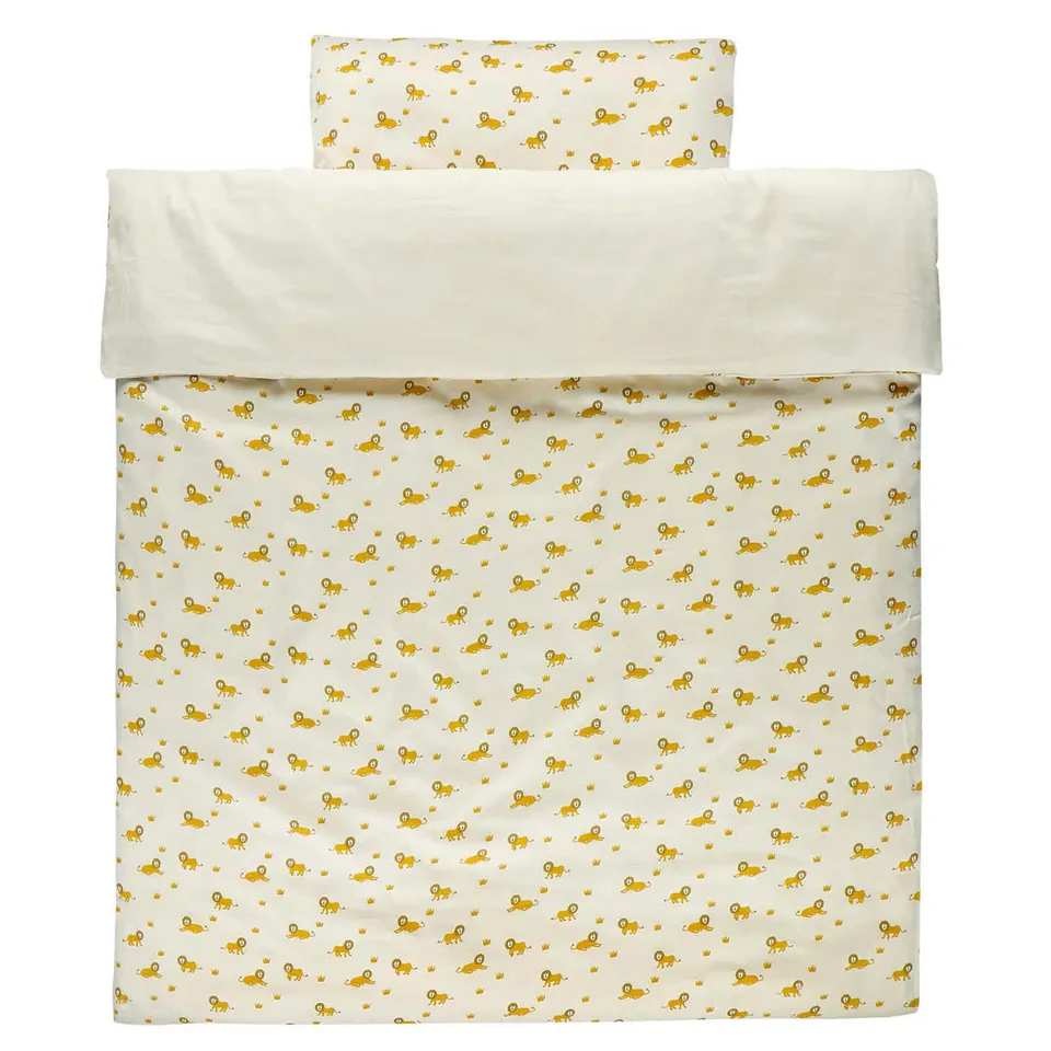 Trixie Baby Literie de bébé Housse de couette lit bébé Lively Lion 100 x 140 cm coton