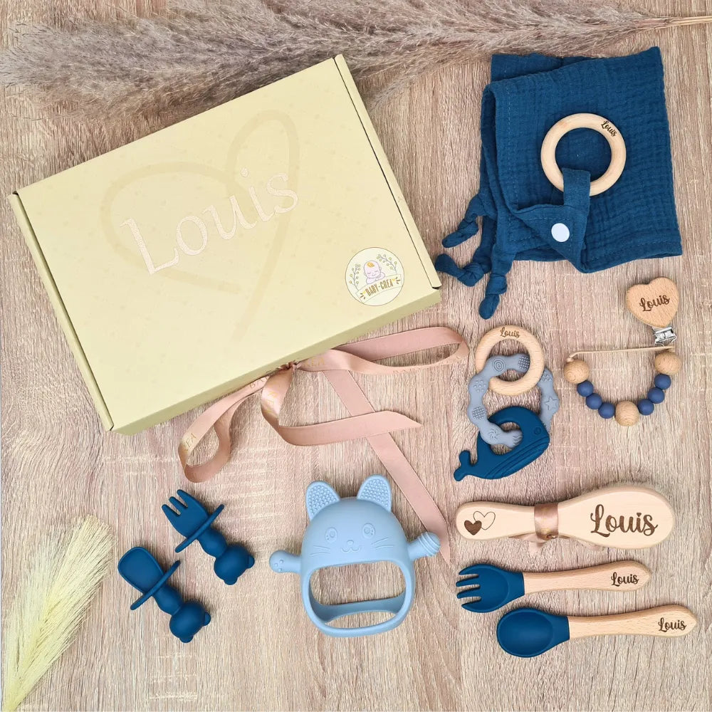 Baby-Crea Coffret naissance personnalisé Cadeau de naissance original et utile vert