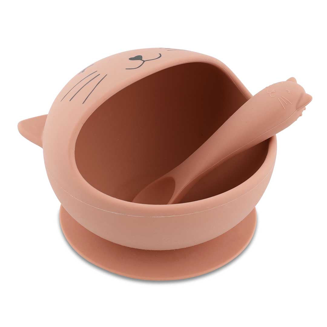 Trixie Baby Sets de repas Premier set repas bébé Mrs. Cat silicone