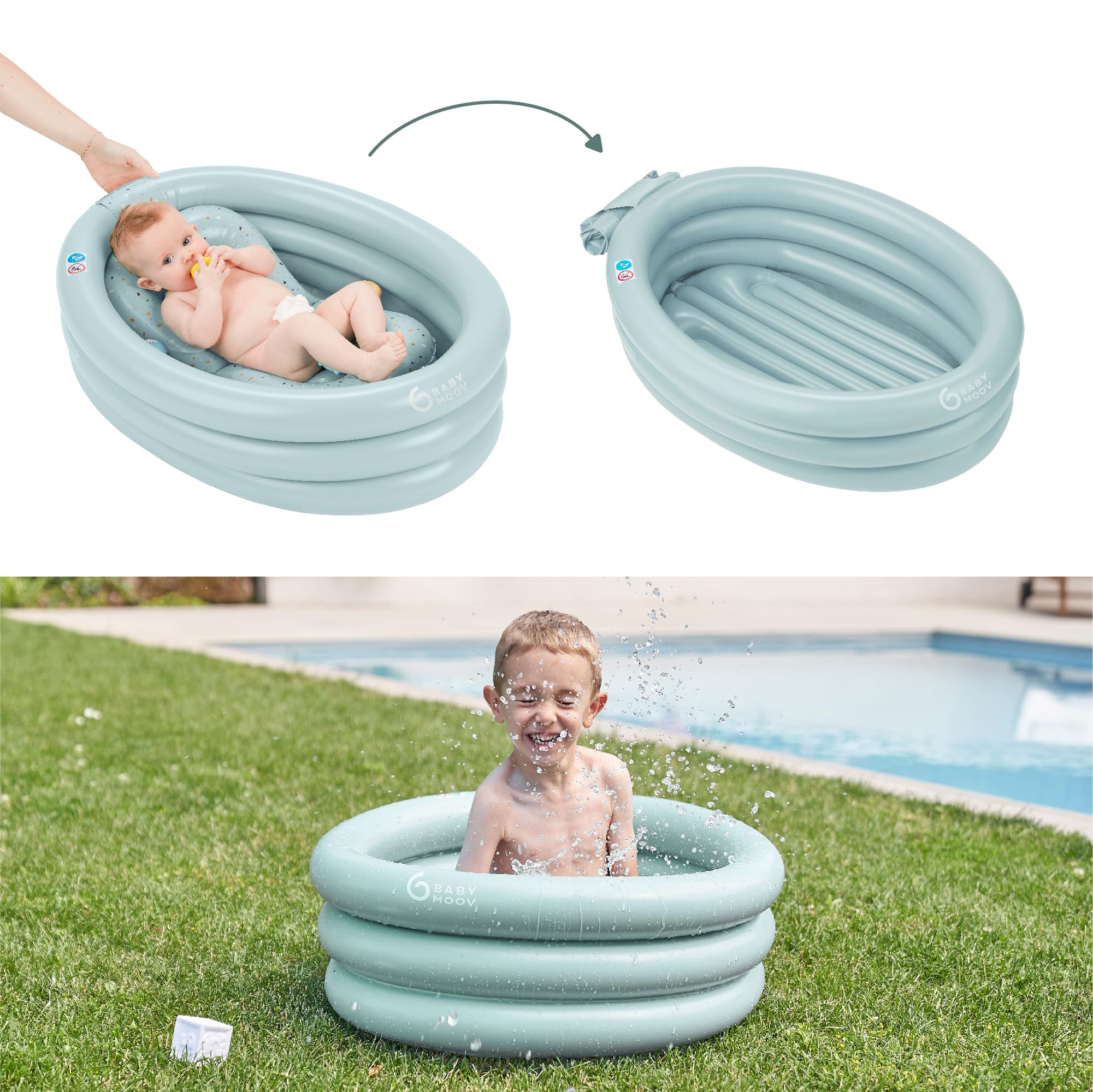 Babymoov Moov / Moov & Aqua Dots baignoire gonflable évolutive
