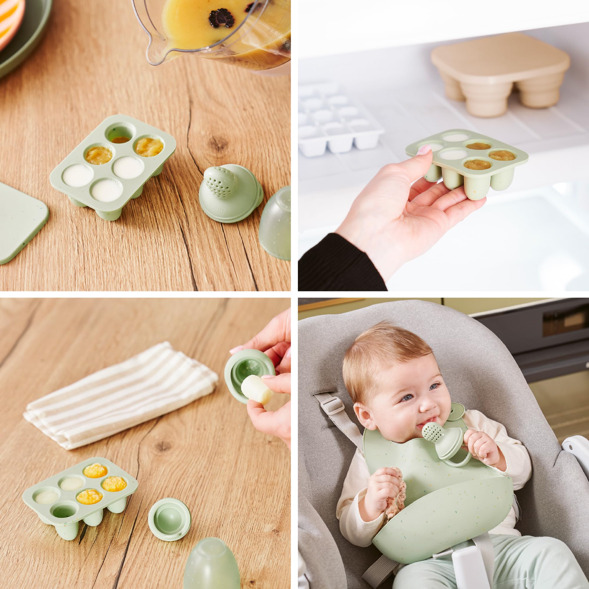 Babymoov Isy / Babybols coffret bacs à glaçons bébé et grignoteuse silicone