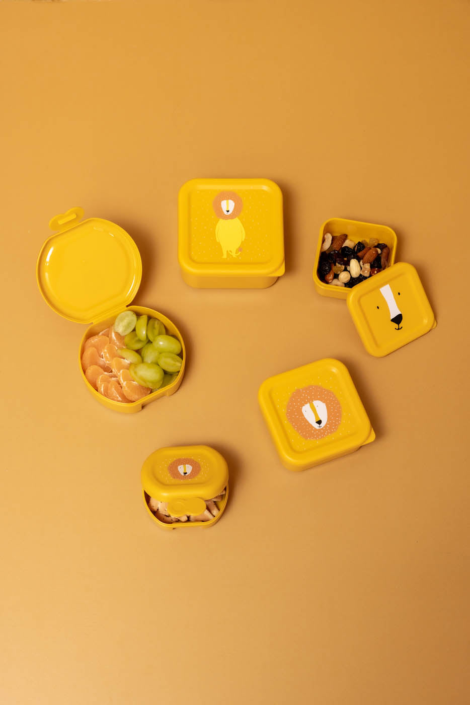 Trixie Baby Boîtes à goûter et boîtes repas Boîtes à goûter à clip Mr. Lion boîtes goûter 2 pièces