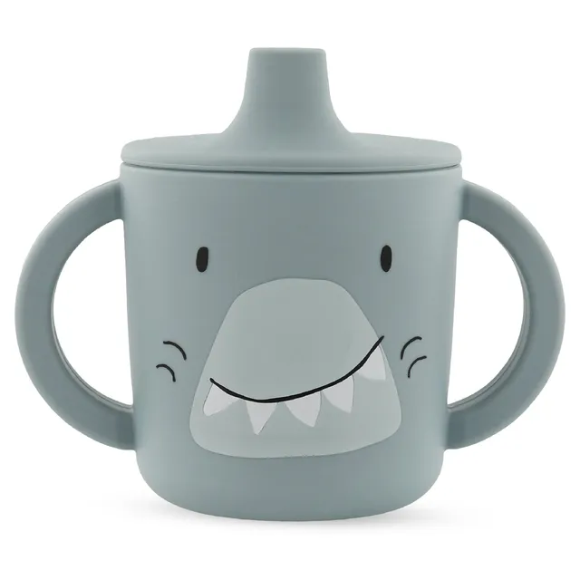 Trixie Baby Tasses et gobelets Tasse d’apprentissage Mr. Shark en silicone