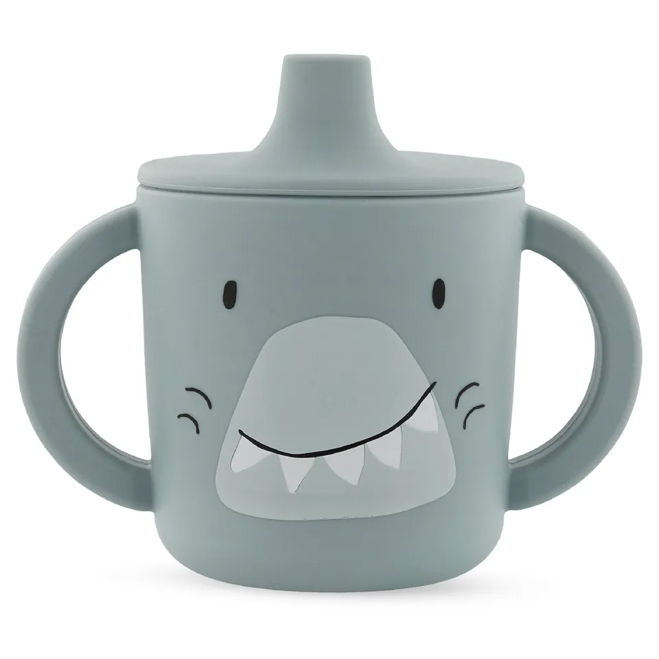 Trixie Baby Tasses et gobelets Tasse d’apprentissage Mr. Shark en silicone