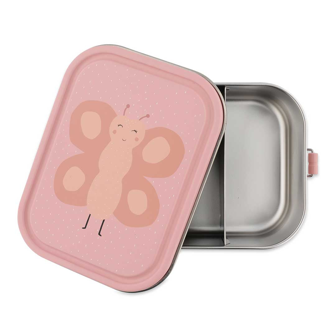 Trixie Baby Boîtes à goûter et boîtes repas Boîte repas grande Mrs. Butterfly inox