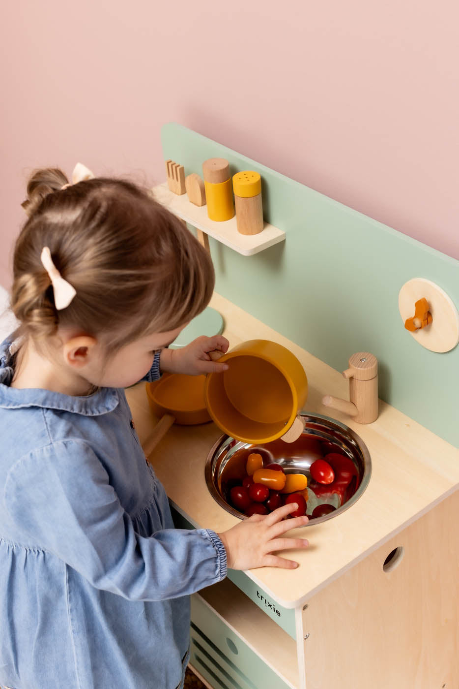Trixie Baby Jeu symbolique Set de cuisine en bois Mr. Fox