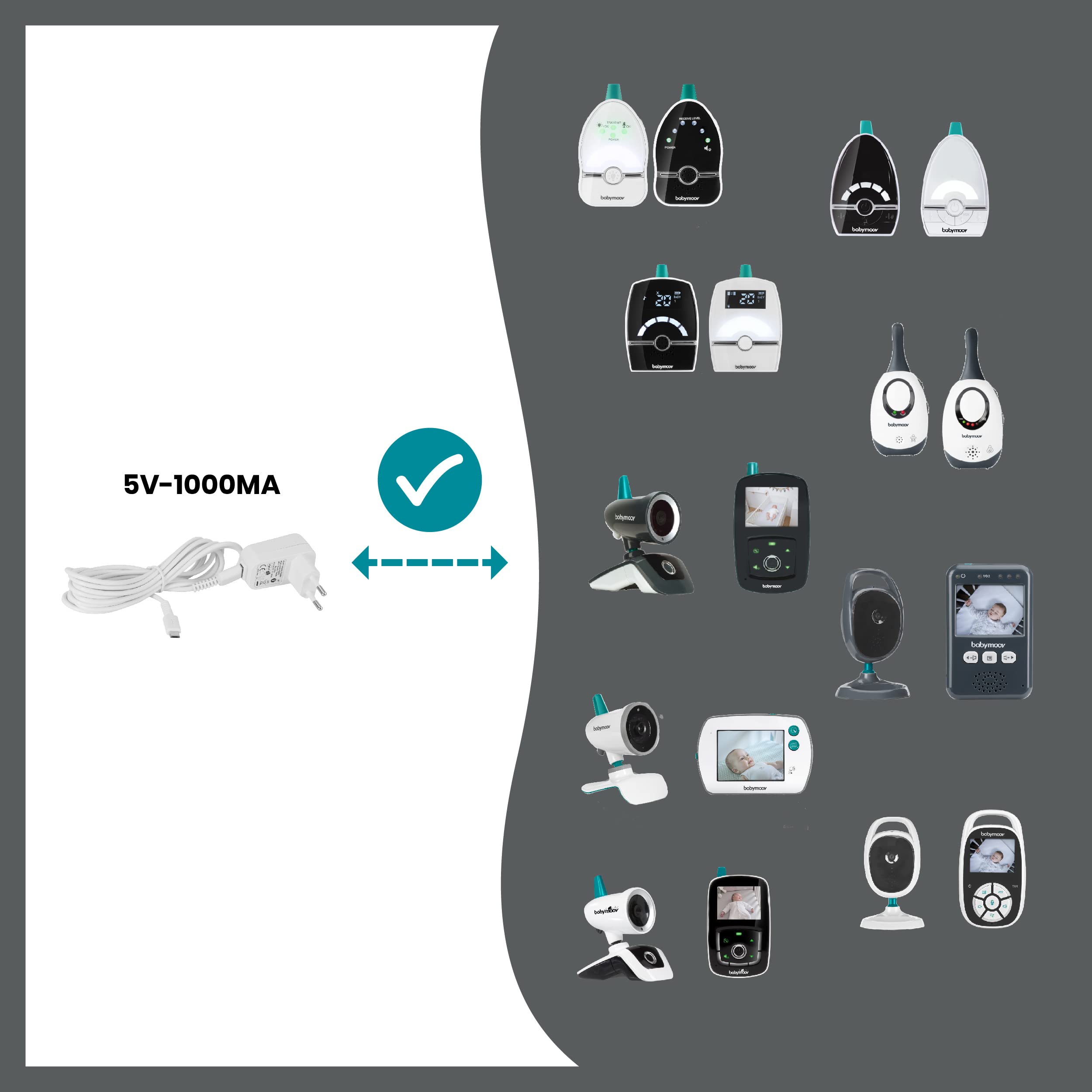 Babymoov YOO adaptateur micro USB babyphone 5 V 600 mA