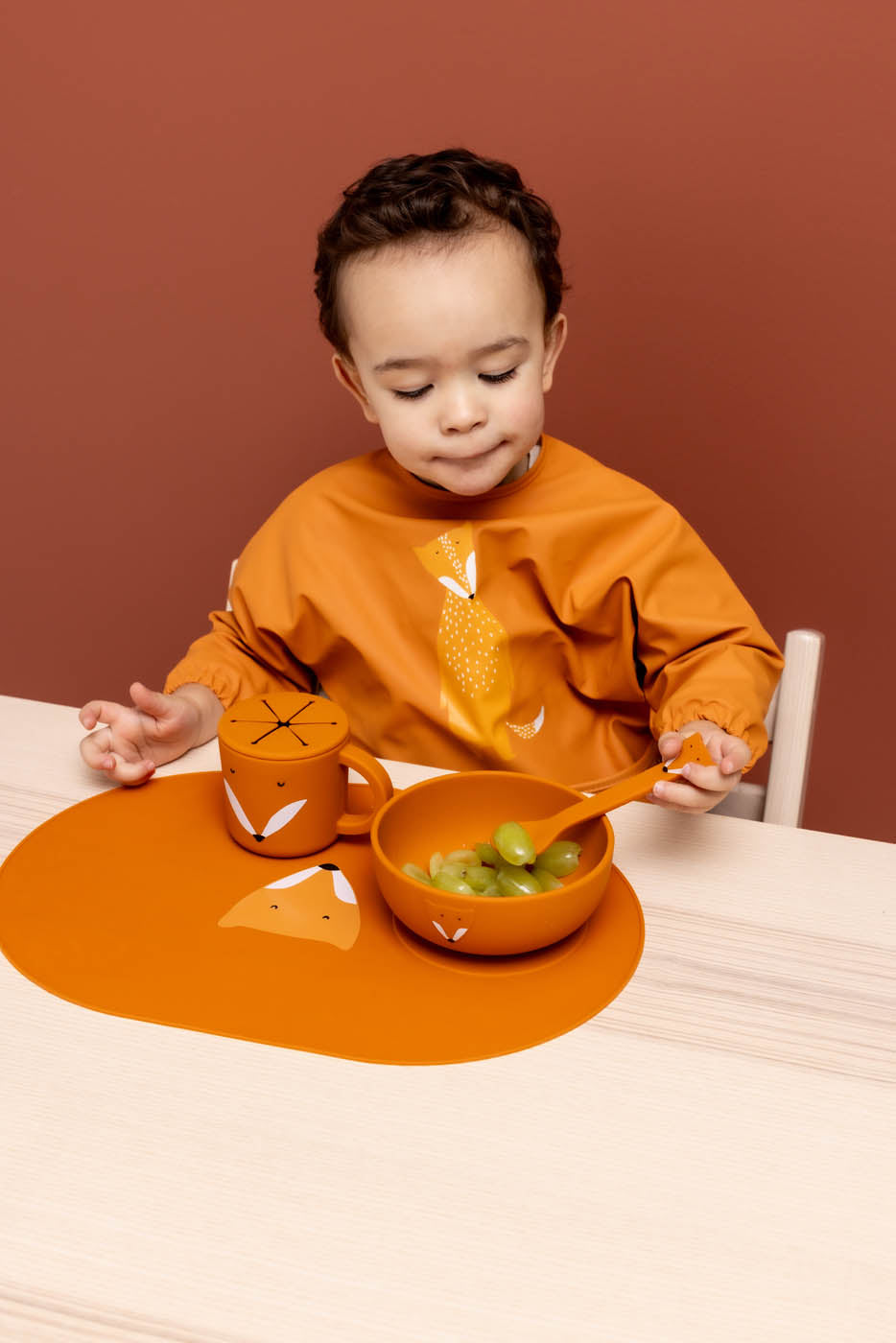 Trixie Baby Vaisselle Bol en silicone avec ventouse Mr. Fox