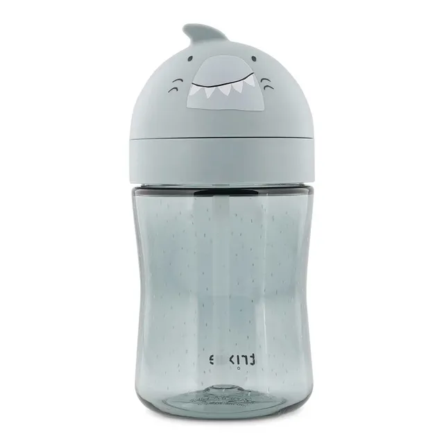 Trixie Baby Tasses et gobelets Gobelet avec paille Mr. Shark anti-fuite