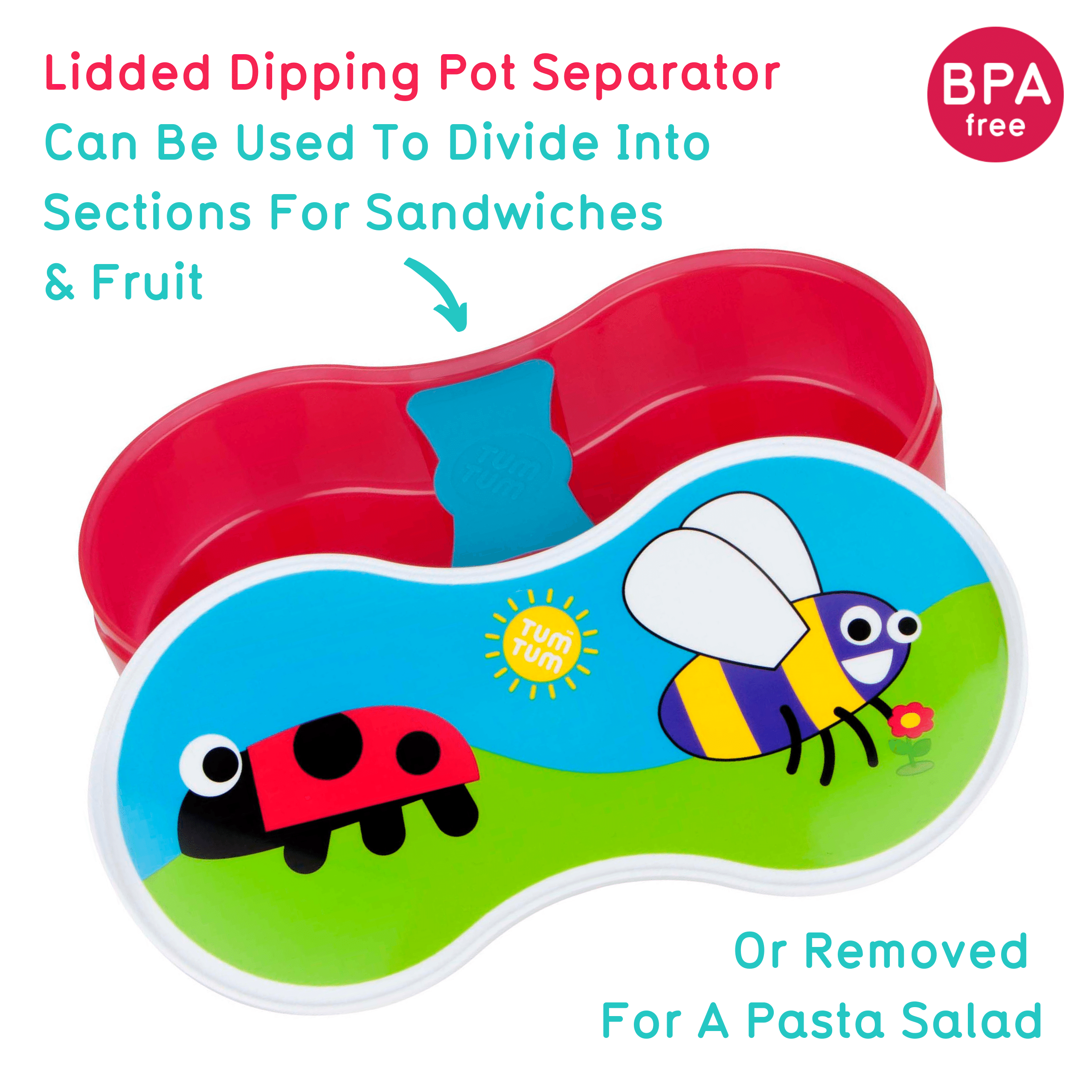 Tum Tum Lunch Boxes Bugs boîte repas enfant avec pot séparateur
