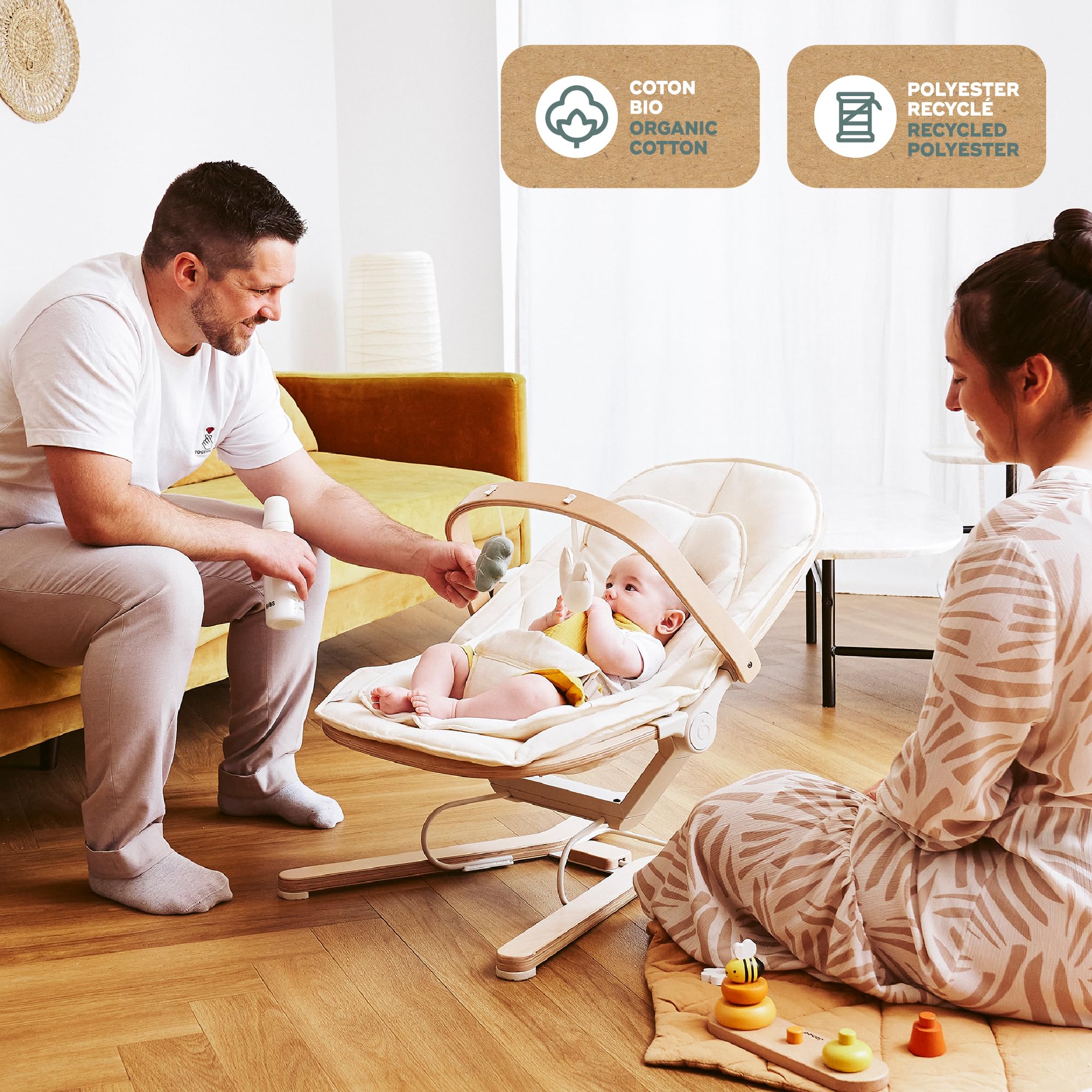 Babymoov Swoon arche de jeux pour transat Swoon Flow bois FSC