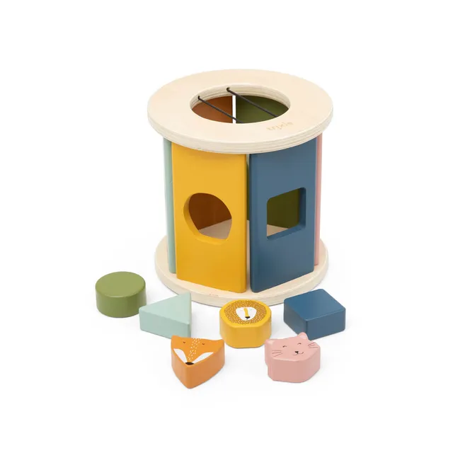 Trixie Baby Jouets d'activités Rouleau à formes en bois FSC